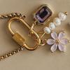 Light Luxury Collarbone Chain Women Stainless Steel Flower Pendant Necklace  Vacation