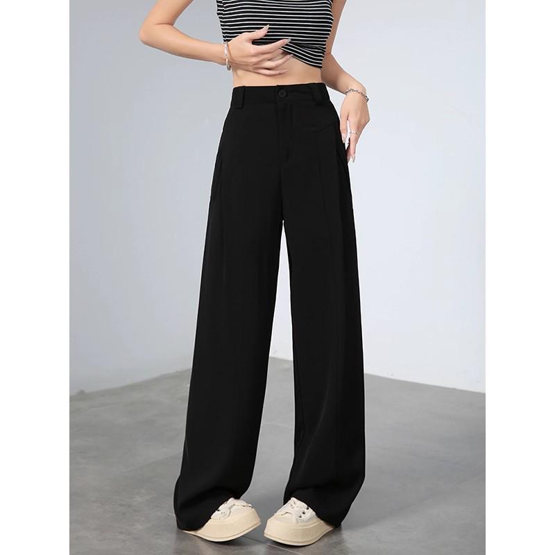 

Women s High-Waisted Gray Wide-Leg Trousers - Spring/Autumn 2025 Collection M 100-110 lbs