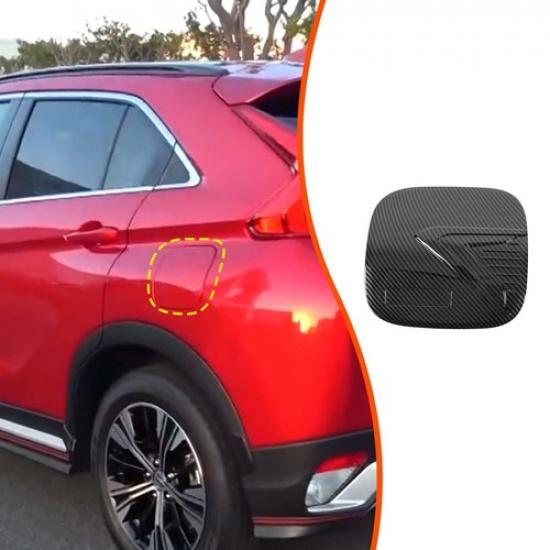 ABS Carbon Fiber Pattern Fuel Tank Cap Trim For Mitsubishi Eclipse Cross 2018-23