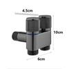 New Alloy Washing Machine Faucet 1 In Two Out G1/2 Toilet Triangle Valve Triangle Valve Double Control Valve Basin