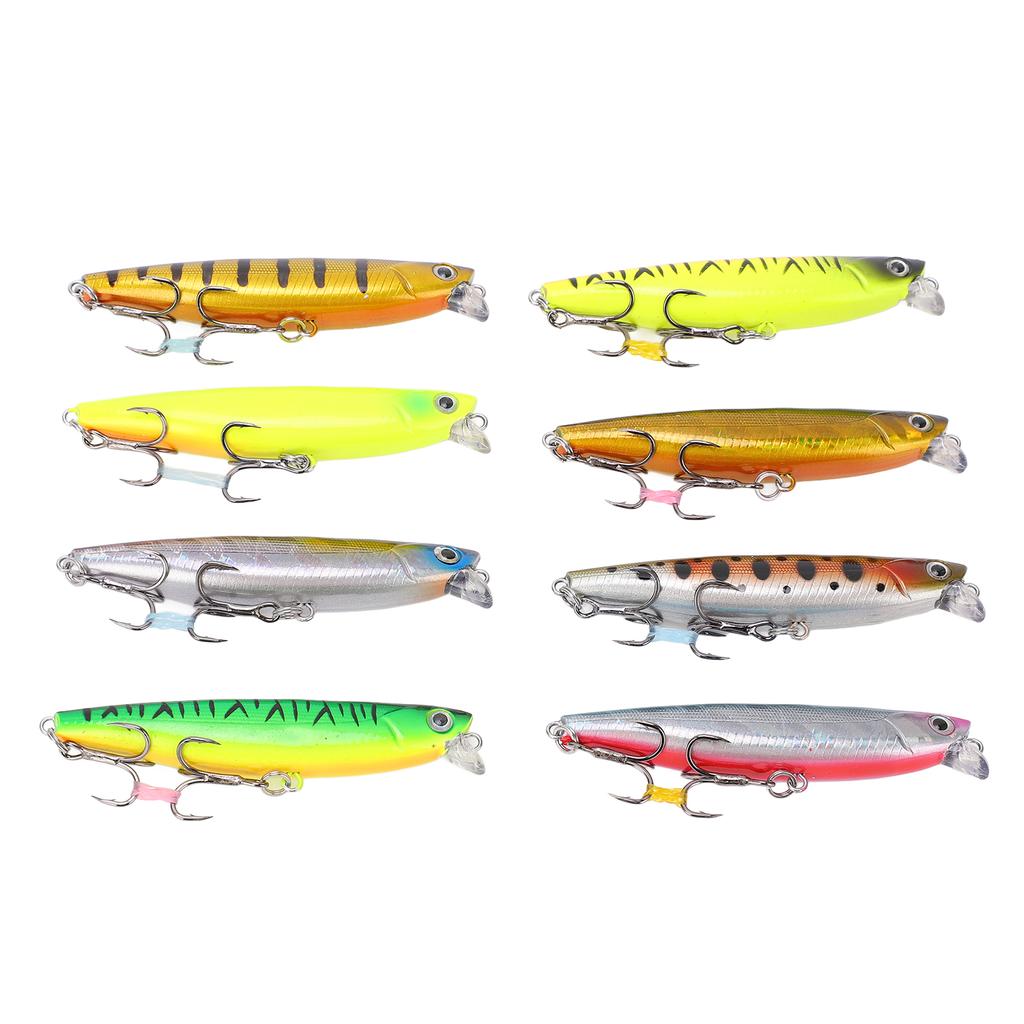 8pcs 8cm 14g Minnow Fishing Lures Sinking Hard Baits Set Super Long Cast VIB Lures for Bass Trout Perch