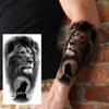 8 Sheets Tribal Lion Tiger Temporary Tattoos For Women Adults Men Fake Black Skull Dragon Tattoo Sticker Gangster Compass Tatoos