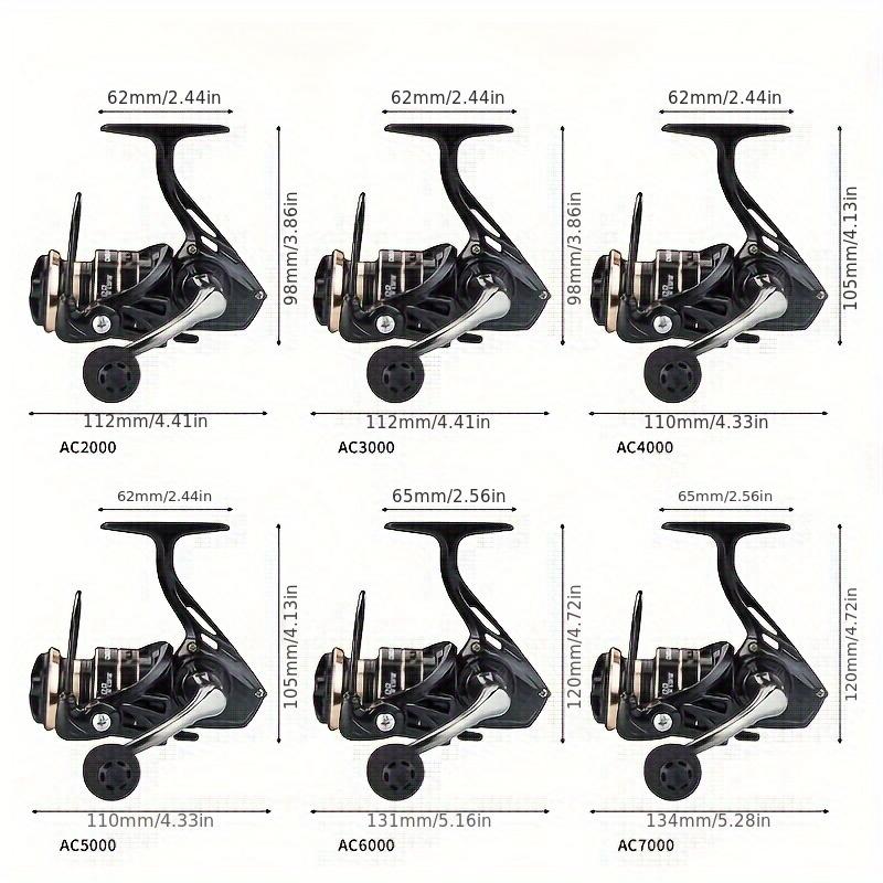 New Fishing Reel 5.2:1 Gear Ratio, 22LB Max Drag, Metal Rocker, Smooth Casting, High Speed Spool Spinning Fishing Reels Carp Fishing Wheel