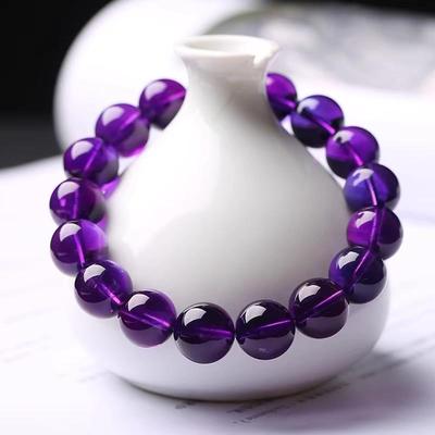 Amethyst Violett Perlenarmband: Eleganter Unisex-Schmuck & Beliebtes Lila Kristall Geburtstagsgeschenk.