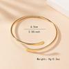 Metal Surround Two Ends Squashed Metal Open Arm Ring Bracelet Punk Simple Earrings Jewelry