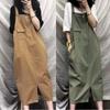 Korean/Japanese Retro Loose Mid-Length Strap Dress - Women's Slimming Fairy Style