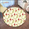 Kwiat róży wodoodporny i antypoślizgowy koło śliczny dywanik podłogowy okrągłe dywaniki do salonu krzesło dla dzieci namiot zagraj w grę dywany