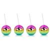ABYN-4PCS Rainbow Disco Ball Cup With Lid And Straw - Bachelorette Party Decorations Party Favors