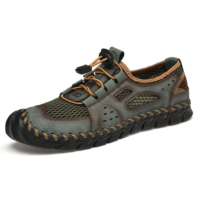 Mesh Shoes Men's 2025 Summer Soft Sole Non-slip Breathable Casual One Pedal Summer Men's Shoes Hole Shoes Sandals Comfortable