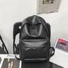 Large Capacity PU Leather Backpack - Unisex Casual Travel & College Bag
