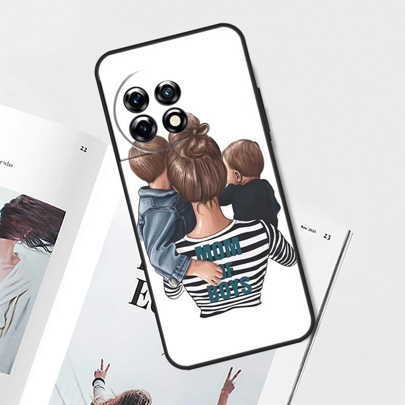 Baby Mama Tochter Mädchen Sohn Papa Hülle Für OnePlus Nord 5 CE 2 3 4 Lite N20 N30 OnePlus 13T 13R 12R 9 10 Pro 11 12 13 15 Abdeckung