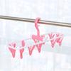 12 Clips Home Use Sock Drying Clip Multifunctional Cloth Hanger Folding Traveling Best Clothes Drying Rack Laundry Hanging Rack