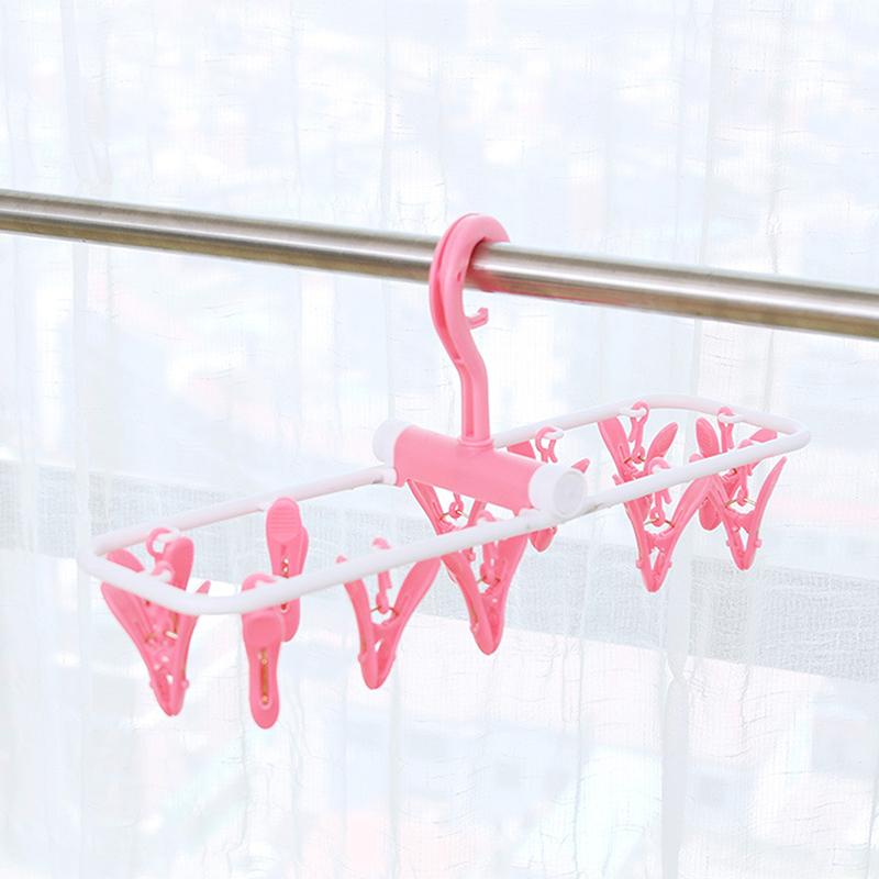 

12 зажимов для сушки носков, многофункциональная вешалка для одежды, складная дорожная сушилка для одежды, вешалка для белья