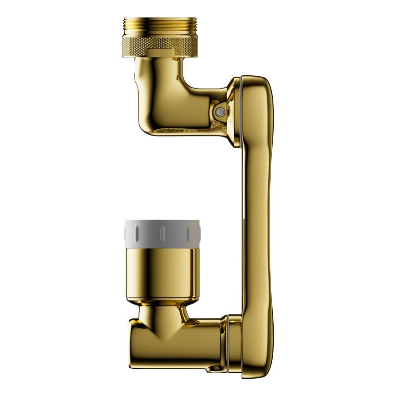 Brass Material Universal 1080 °Swivel Robotic Arm Swivel Extension Faucet Aerator Kitchen Sink Faucet Extender 2Water Flow Mode