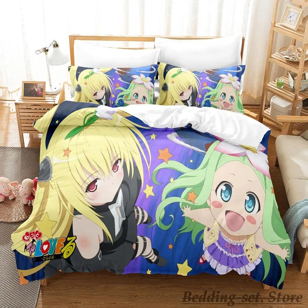 Comfortable Anime Print Bedding Set With Duvet Cover And Pillowcases Single Twin Full Queen King Sizes For Adults And Kids