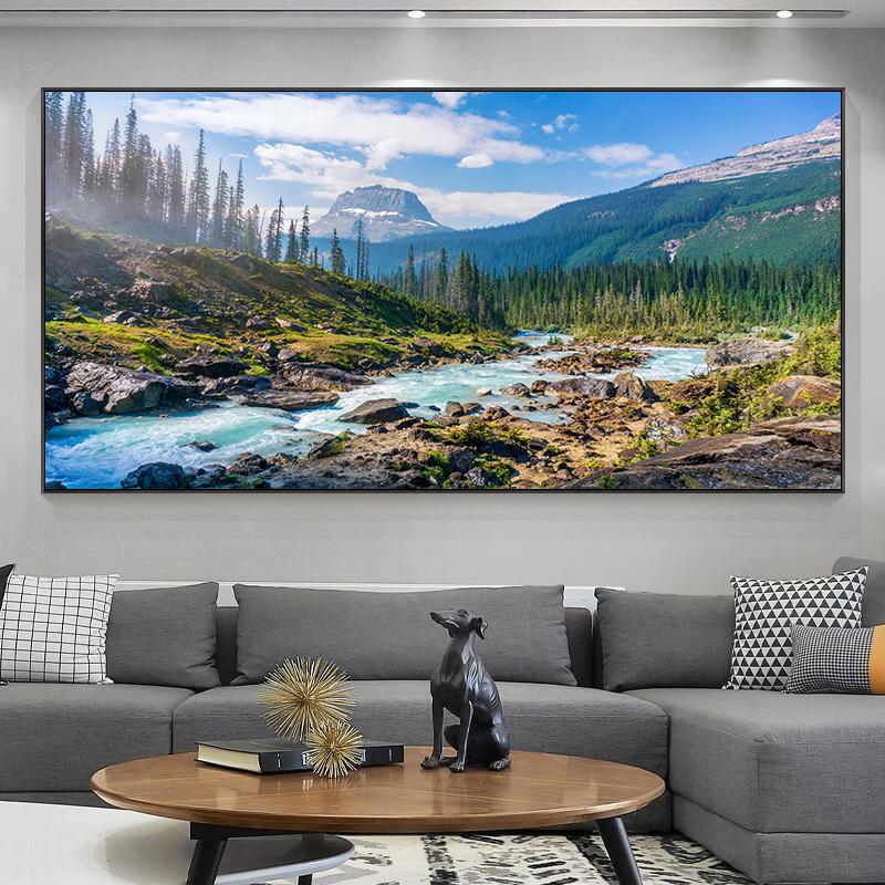 

Природные пейзажи, горное озеро, холст, картина, настенное искусство, пейзажные фотографии, постеры и принты для гостиной, домашний декор, Куадрос 20x40cm No Framed