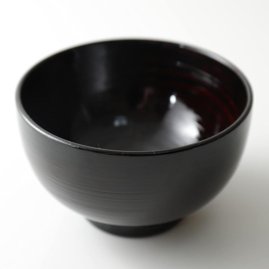 Osaka Choseido Wooden Soup Yamanaka Rust Akebono Lacquer Dishwasher-Safe Bowl, Lacquer, 10.5cm Diameter, 250ml,