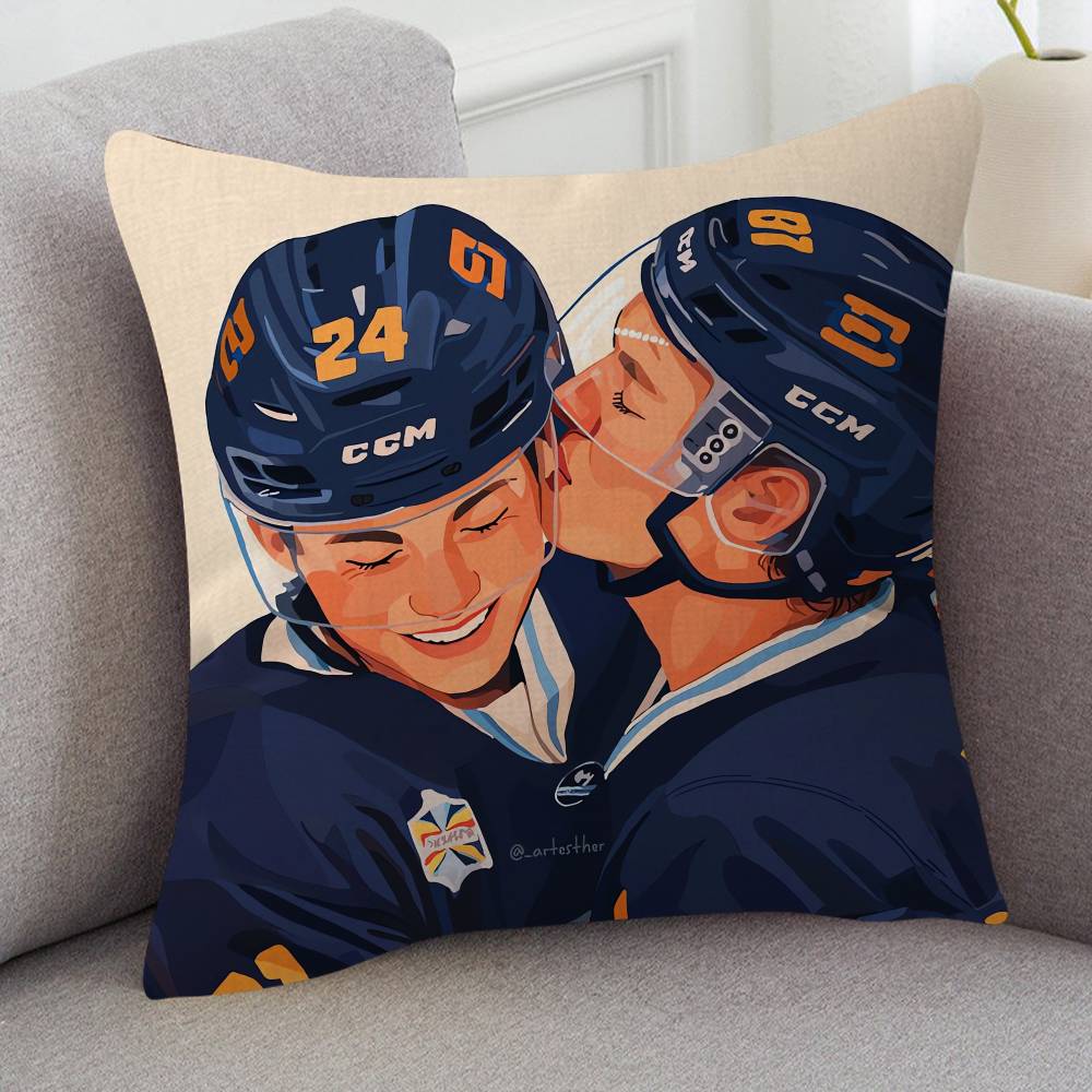 TV Drama Heated Rivalry Cartoon Series Square Pillowcase Soft Waist Sofa Cushion Cover Bedroom Room Pillowcase