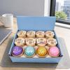 12 Pieces BunShaped Toy Glittery Bao Shallow Round Container Dumpling