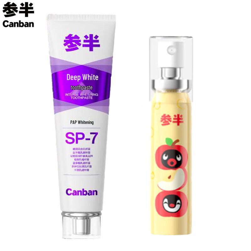Canban Pingu Collaboration Whitening Toothpaste & Oral Spray Set