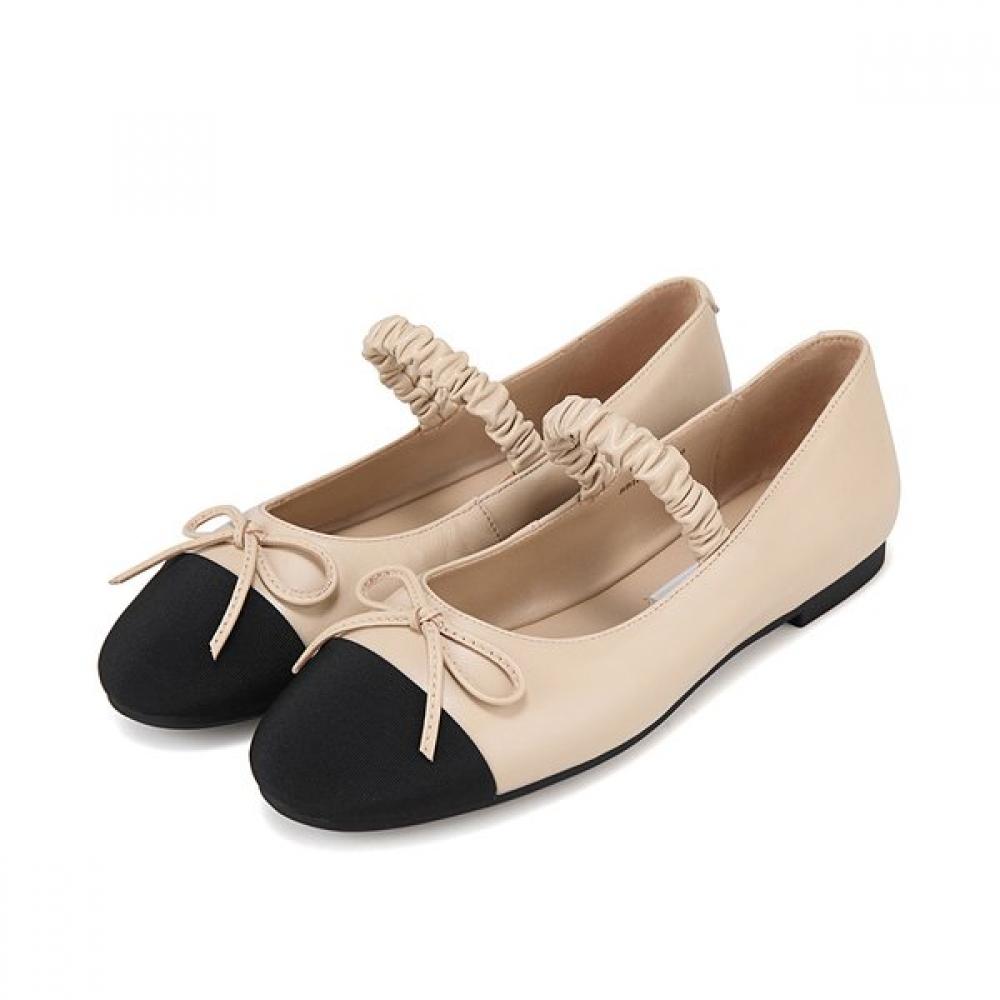 Barbara Leather Dorsal Pleat 1cm Mary Jane Flat Bbh537be 225mm