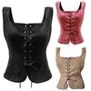Gilet Cosplay Rinascimentale Vichingo Gilet in Camoscio Costume di Halloween