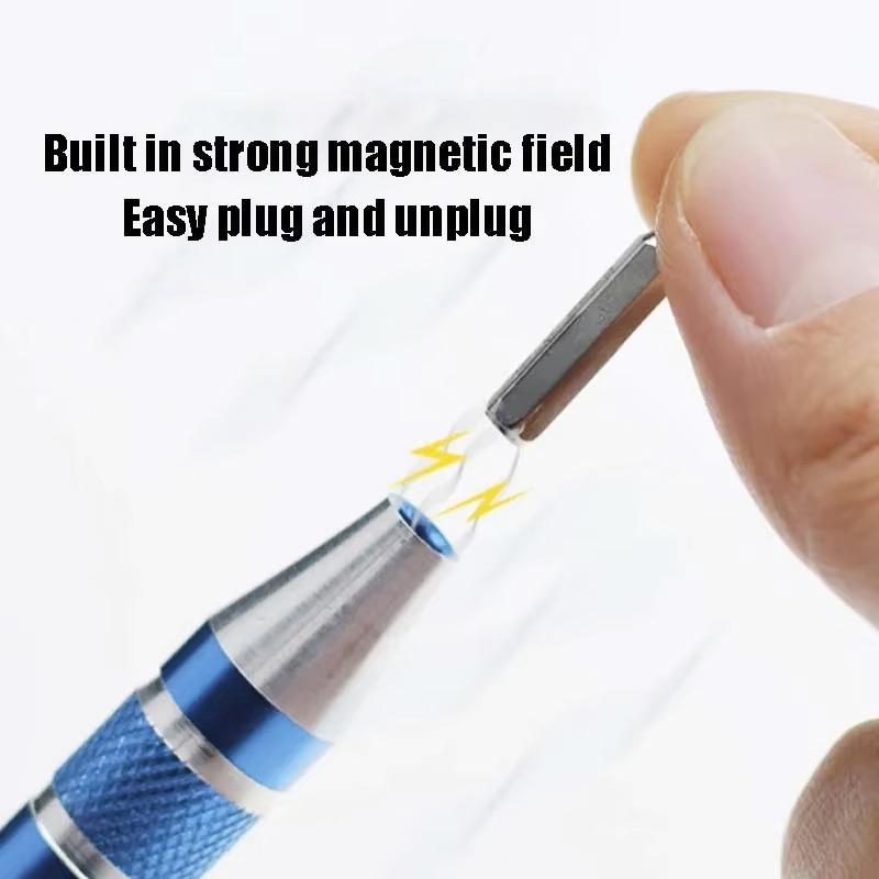 Multifunction 8 In 1 Precision Mini Screwdriver Pen Mobile Phone Repair Hand Tools Changeable Bits For Easy Repairs Disassembly