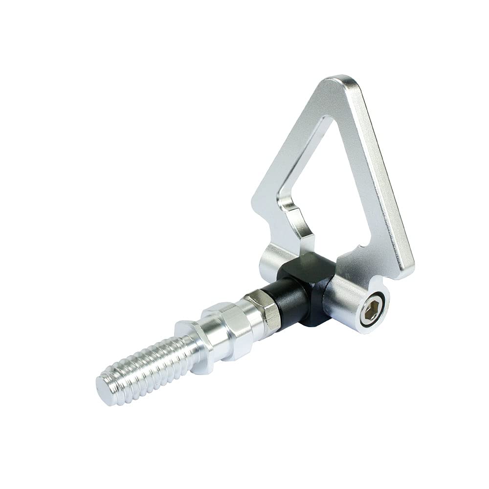 BMW Aluminum CNC Racing Tow Hook Tow Hook for Front and Rear (Silver)