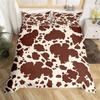 Cowhide King Queen Duvet Cover Patchwork Cow Fur Print Bedding Set Animal Quilt Cover Western Cowboy Polyester Comforter Cover