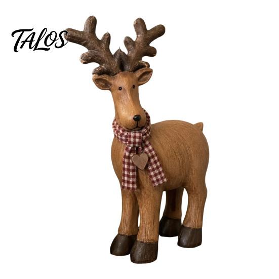 Small Wildlife Sculptures for Shelves Rustic Elk Ornament, Handcrafted Resin Deer Figurine, Decorative Figurines Home Decor Sculpture Countryside