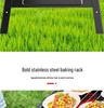 Portable Folding Charcoal Barbecue Grill with Skewers for Outdoor Cooking