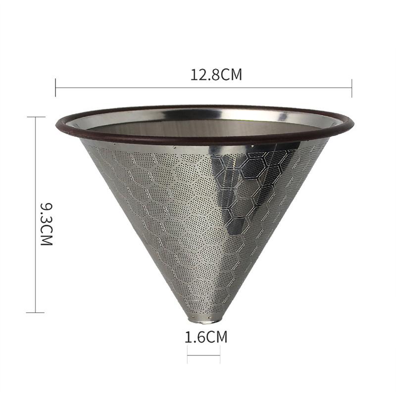 

НОВЫЙ 600-ячеистый фильтр для кофе из нержавеющей стали, 1-3 чашки капельного кофе, ручная кофеварка, капельный кофе и чайные принадлежности для кемпинга 1-3 Cup