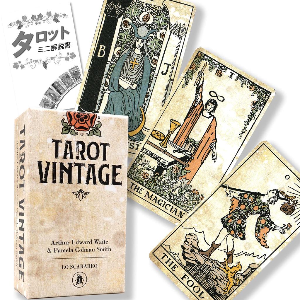 Tarot Vintage Tarot Reading Instructions, Japanese Instruction Manual Included, Authentic Tarot Cards, 78 Cards