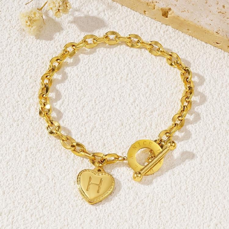 Adjustable OT Buckles Heart Charm Stainless Alloy Jewelry Elegant Wrist Chain For Sensitive Skin And Long Lasting Shine