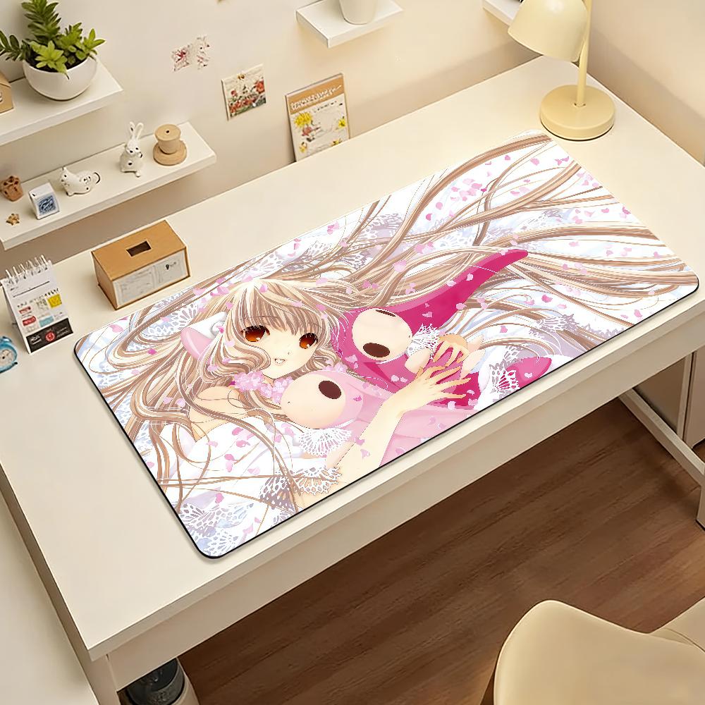 Cute Anime Chobits Chii MousePad Nonslip Locking Edge PC Laptop Accessories Rubber Office Keyboard Large Game XXL DeskMat SBD400x800x2mm