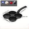 1PC 4-in-1 Cast Iron Egg Cooker, Non-stick Single-handle Frying Pan, Multi-purpose Kitchen Gadget