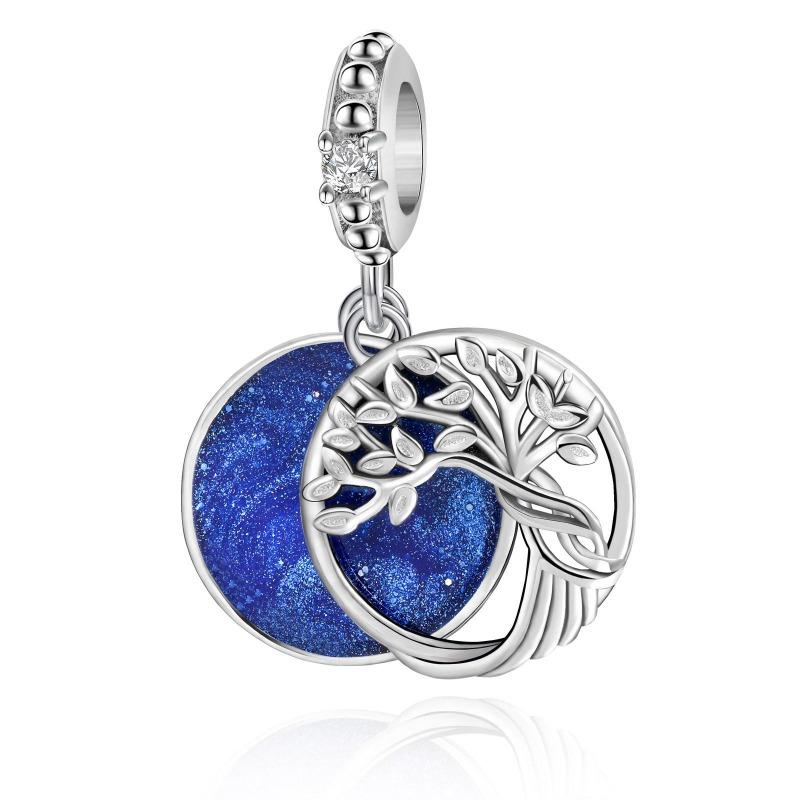 Original Metal Lucky Tree Of Life Charms Love Beads Safety Chain Pendants Fit Bangle Necklace Make your own Accessory Gift Elegant Fashion Beautiful