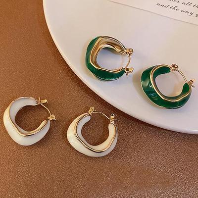 Prevent Allergy Drop Glaze Earrings For Women Girls Vintage Elegant Simple Irregular Geometric Wedding Party Bride Jewelry Accessories Gifts