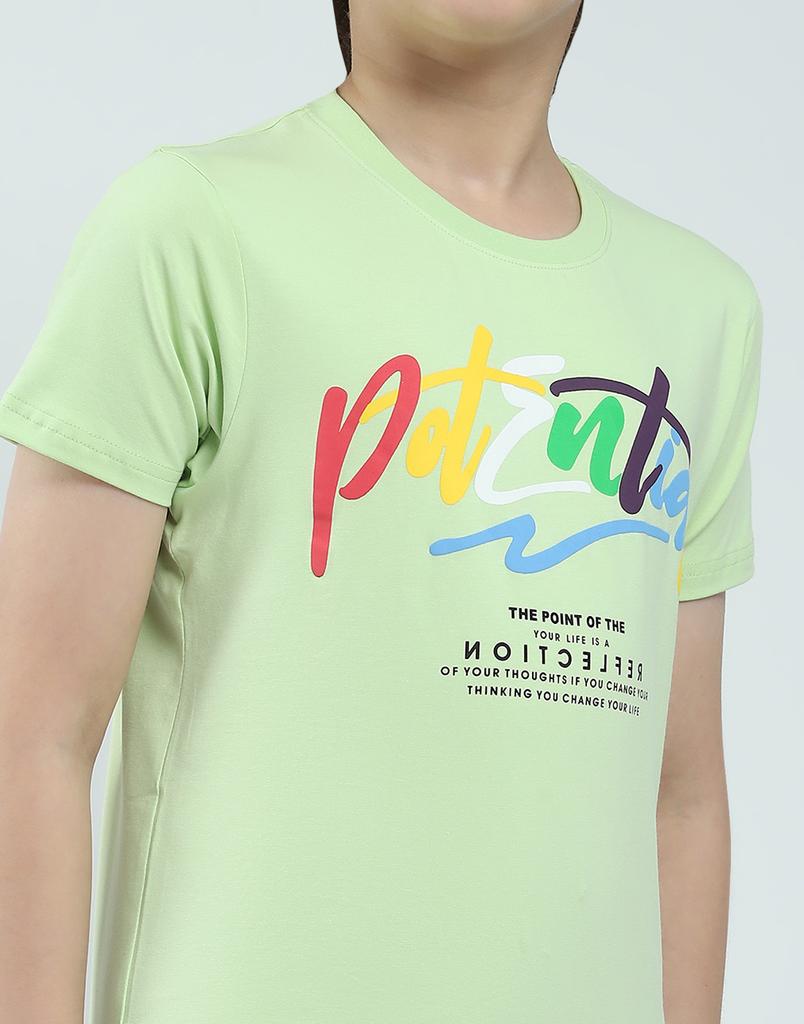 Monte Carlo Boy's Regular Fit Printed Half Sleeve T-Shirt