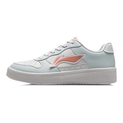 Li Ning Sports Life Kollektion Leder Bequem Abriebfest Atmungsaktiv Niedrig geschnitten Skateboard-Schuhe Damen AGCQ578-6