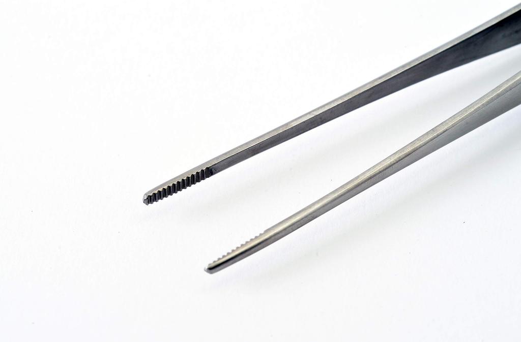 HOZAN Pinzetten mit umgekehrter Wirkung, Gesamtlänge 165 mm, Öffnungsweite ca.. 20mm, Spitzenbreite 2mm, Allzweck, Gerade Ausführung, P-89