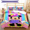 Minnie Mouse Party Decorations 3‑Piece Bedding Set,Soft Breathable Duvet Cover with 12 Pillowcases,Multi‑Scene for Bedroom Dorm,Perfect Holiday Birthd