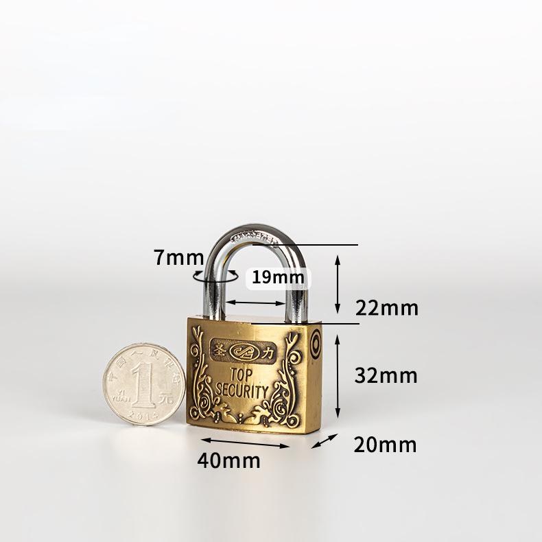 Çinko Alaşımlı Atomik Asma Kilit Retro Su Geçirmez ve Paslanmaz Bakır Kilit, Antik Bronz Kilit Başlığı 3 Anahtarlı Ev Aksesuarı