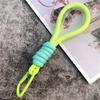 Accessories Fluorescent Phone Strap Braided Strips Keycord Mesh Lanyard Keychains Key Rings