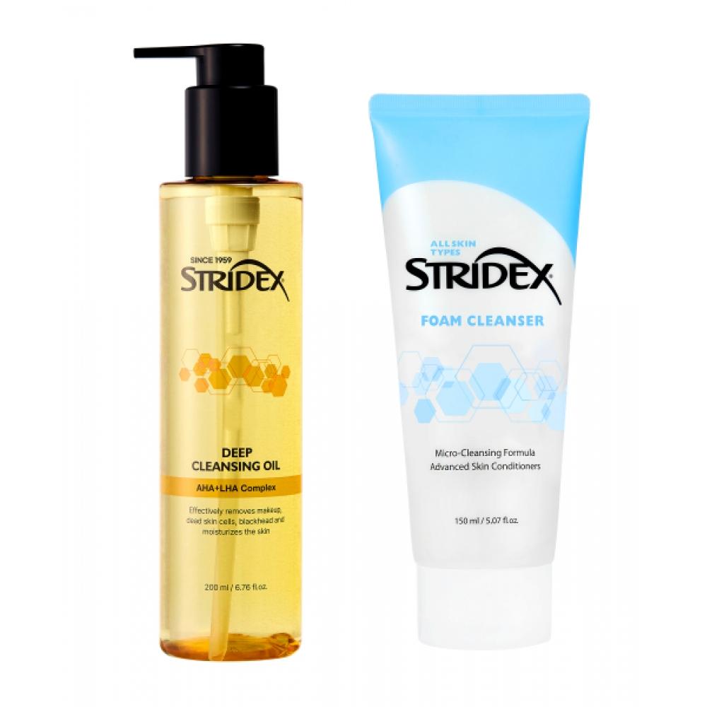 Blistex Stridex Cleansing Composition [oil 200ml +foam Cleanser 150ml] 200ml cleansing oil+150ml foam cleanser