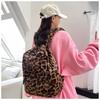 Stylish Material Leopard Backpack Large Capacity Cute School Bag Lightweight Travel Backpack Teenagers