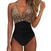 New European and American Swimsuit Women's Halter Sexy Cross-color Swimsuit