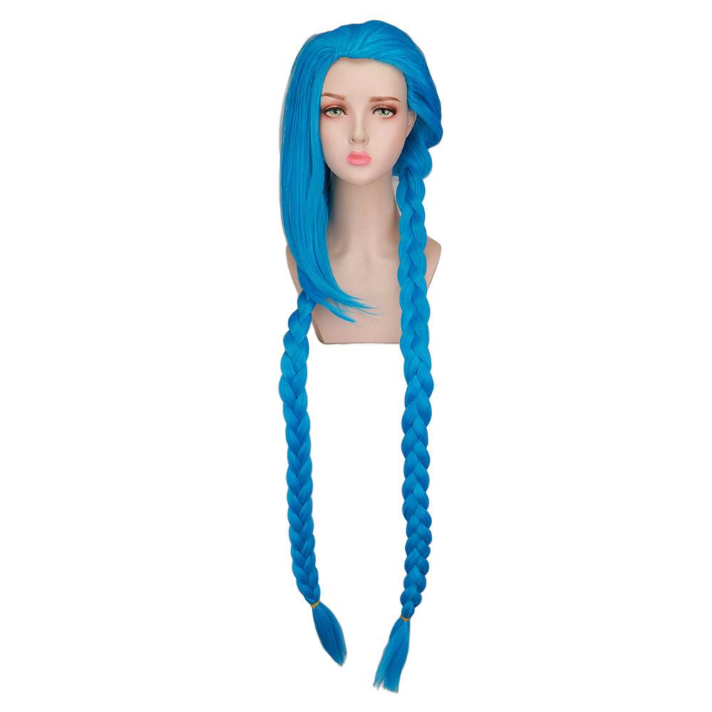 Lol Jinx Cosplay Wig With Breathable Hightemperature Silk For Anime Fans
