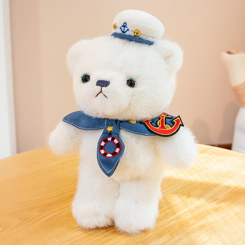 Navy Veteran Bear Plush Toy - Cute Little Bear Doll Birthday Gift Souvenir