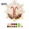 Decorative Gemstone Ornament Sets Christmas Faux Pearl Painting Suncatcher Art Kit, Acrylic Snowflake Shape Board Making Kits with Lace Edge,